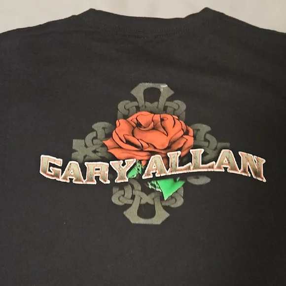 Next Level Apparel GARY ALLAN Black Short Sleeve Concert Tee Women's Sz M - Picture 4 of 4